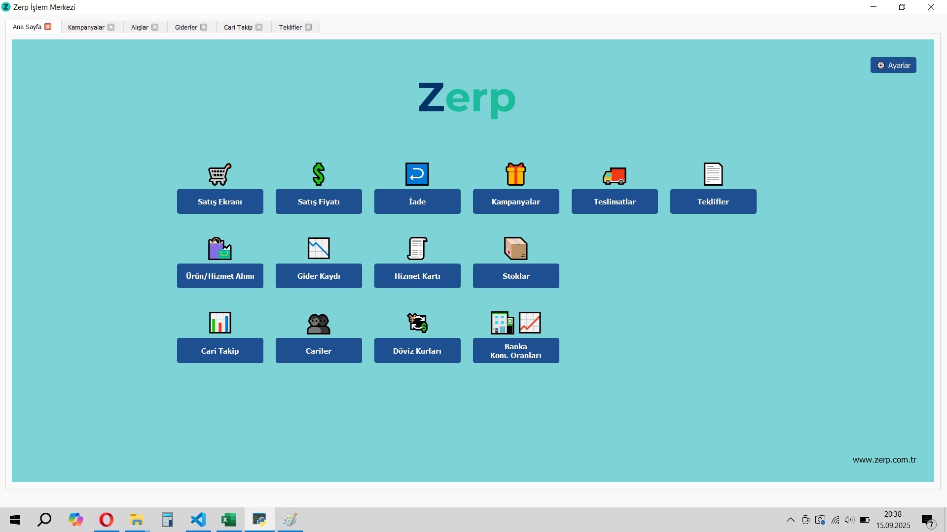 Zerp • Cari Takip Programı